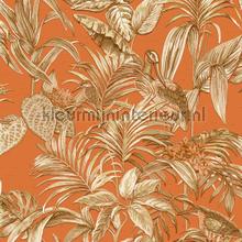 Botanisch borduurwerk en relieflook behang DE120019 klassiek Dutch Wallcoverings