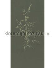 Aqua Twigs Dark Olive fotobehang Eijffinger Waterfront 300905