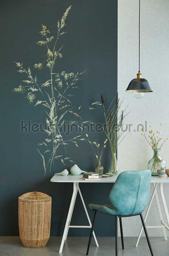 Aqua Twigs Denim fotobehang 300906 Modern - Abstract Eijffinger