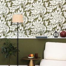 Envergure kaki wallcovering Caselio Vintage- Old wallpaper 
