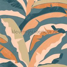 Ampleur bleu canard wallcovering Caselio Vintage- Old wallpaper 