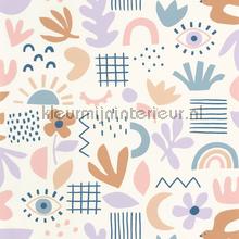Feel good rose jaune papier peint Caselio Wallpaper creations 