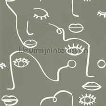 Just smile kaki papier peint Caselio Wallpaper creations 
