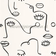 Just smile noir et blanc papier peint Caselio Wallpaper creations 