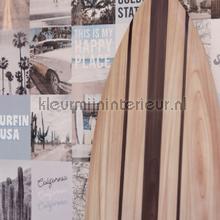 Happy place bleu gris papier peint Caselio Wallpaper creations 