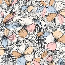 California dreaming rose jaune papier peint Caselio Wallpaper creations 