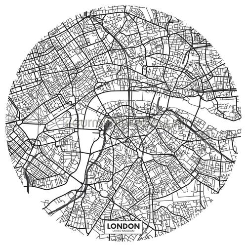 FLY TO LONDON NOIR ET BLANC stickers mureaux YNF103440009 Young and Free Caselio