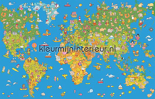 Worldmap fotomurales 0351-7 XXL Wallpaper AS Creation