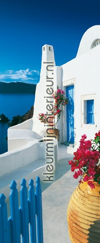 Santorini terrace fotomurali 00597 Ideal-Decor Poster Ideal Decor