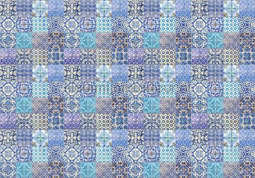 maroccan tiles blue fotomurali piastrelle Kleurmijninterieur