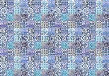 Maroccan tiles blue fotobehang Kleurmijninterieur Modern Abstract 