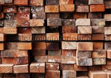 Huge wooden beams fotobehang Kleurmijninterieur Modern Abstract 