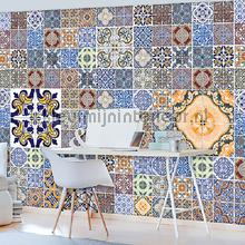 Maroccan tiles pattern fotomurais Kleurmijninterieur telhas 