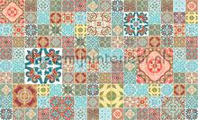 Maroccan tiles pattern fotomurais Kleurmijninterieur telhas 