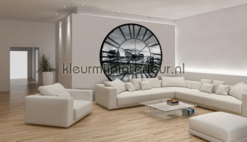 Klok NY Bridge Night fotobehang | kleurmijninterieur.nl Klok NY Bridge Night fotobehang | kleurmijninterieur.nl