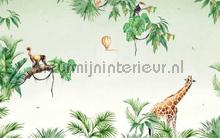Jungle Monkey papier murales Creative Lab Amsterdam Botanical Collection jungle-monkey