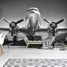 Airplane black and white fotomurais Boys Kleurmijninterieur