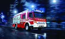 Fire truck fotobehang Kleurmijninterieur Auto Transport 
