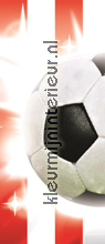 Football on red and white background fotomurali Kleurmijninterieur sport 