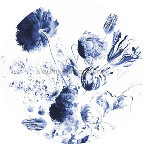 royal blue flowers fototapet ck-002 Mural room set photo's Kek Amsterdam