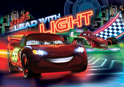 Zig Zag McQueen lead with light fotobehang Disney Cars Kleurmijninterieur