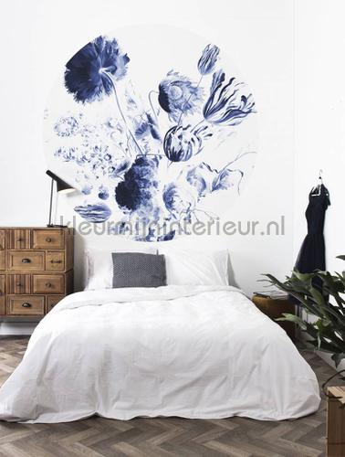 royal blue flowers papier peint ck-002 Flora en Fauna Kek Amsterdam