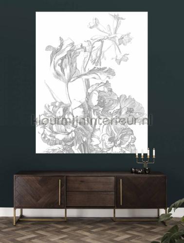 engraved flowers papier peint pa-015 Flora en Fauna Kek Amsterdam