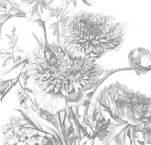 engraved flowers fotomurales wp-334 Flora en Fauna Kek Amsterdam