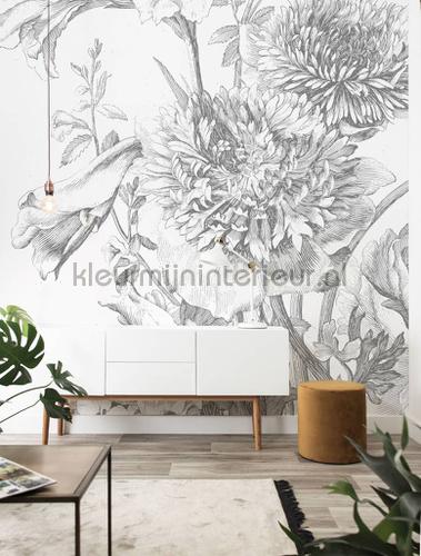 engraved flowers fotomurales wp-334 Flora en Fauna Kek Amsterdam