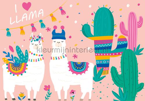 I love lama fottobehaang Girls Kleurmijninterieur