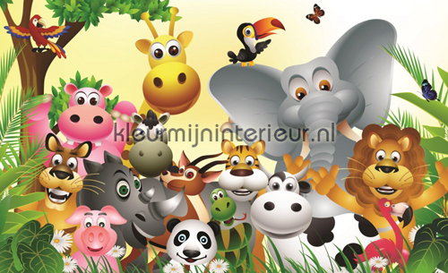 Animals fotomurales Girls Kleurmijninterieur