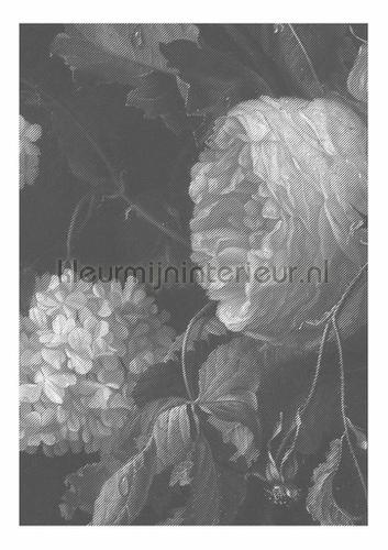 Black & White Flowers fotobehang WP-340 Golden Age Flowers Kek Amsterdam