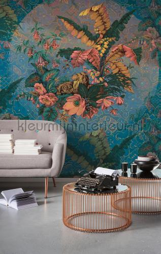 orient bleu papier murales hx4-030 Oriental - Trompeloeil Komar