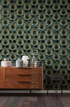 Paon vert wallcovering Komar Vintage- Old wallpaper 