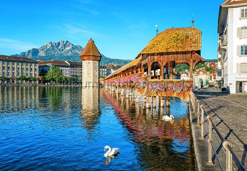 Lucerne switzerland fotobehang 00157 Ideal-Decor Poster Ideal Decor