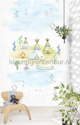 Indianen land fotobehang ink7006 babykamer Behang Expresse