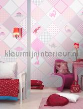 Patchwork dinoos fotobehang Behang Expresse Kay and Liv ink7027
