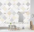 Patchwork dinoos fotobehang ink7029 babykamer Kinderkamer