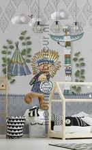 indianen beer fotobehang Behang Expresse Kay and Liv ink7034
