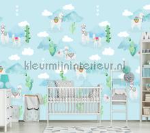 Alpaca land wallcovering Behang Expresse Kay and Liv ink7041