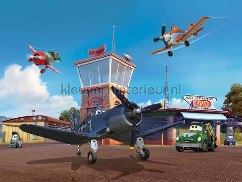 Planes on the airport fotomurali FTDN XXL 5030 Kidz wall collection AG Design