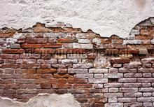 Brick wall photomural Kleurmijninterieur world maps 