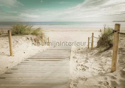 Beach soft colors fotobehang Zon - Zee - Strand Kleurmijninterieur