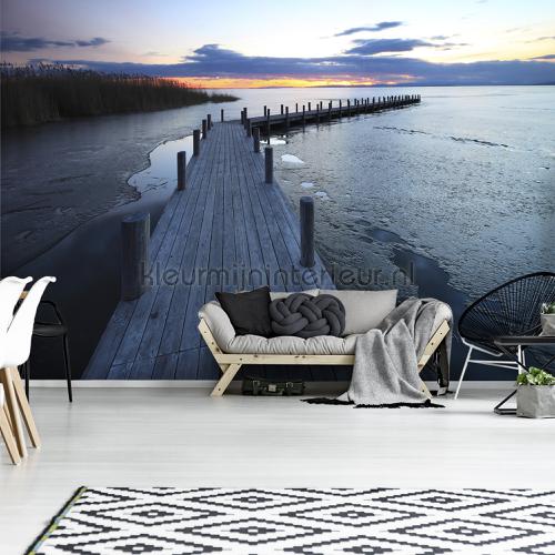 Walk over sea papier murales Landscape Kleurmijninterieur