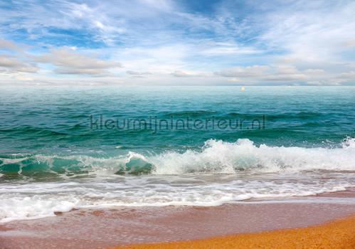 Turquoise sea fotobehang Landscape Kleurmijninterieur