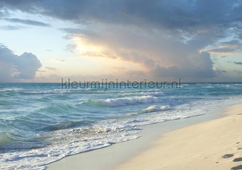 Blue sea and natural beach photomural Sun - Sea - Beach Kleurmijninterieur