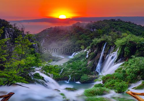 Overview waterfalls photomural Landscape Kleurmijninterieur