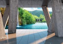 View on waterfall fototapeten Kleurmijninterieur weltkarten 