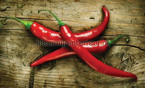 Chilli pepper fotobehang keuken dessins Kleurmijninterieur