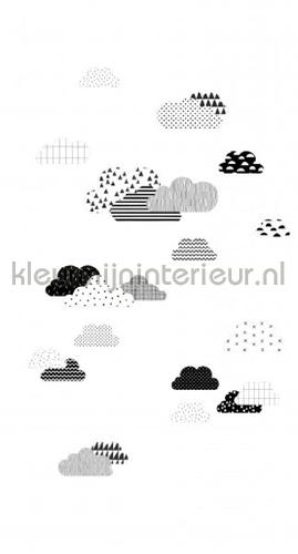 wolken zwart wit fototapeten 153-158922 babyzimmer Esta for Kids